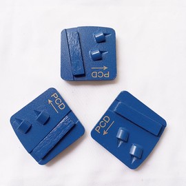 3Pcs Pack PCD Grinding Block Disc Clockwise or Counterclockwise Rotation with Diamond for Concrete Epoxy Removal (Style B-PCD Right)
