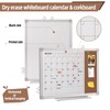 Dry Erase Calendar Whiteboard with Cork Board for Wall, Magnetic