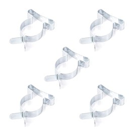 Pack of 5 Tool Spring Terry Clips 25mm Garage/Shed Storage Grip Tidies Wall Mounted Tool Spring Terry Clips Storage Hangers for Garages Sheds Yards Cupboards (with Screws).