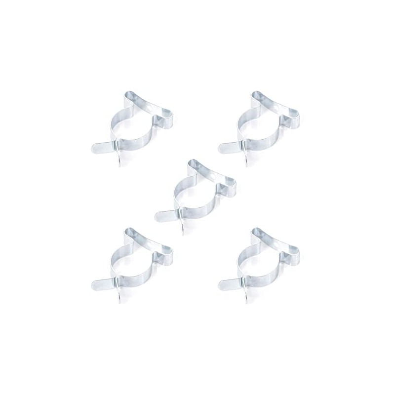 Pack of 5 Tool Spring Terry Clips 25mm Garage/Shed Storage