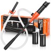 Portable Transfer Pump Battery Operated Electric Siphon Pump for Gas, Fuel, Diesel, Water Transfer 2.4 GPM Flow Oil Extractor -Easy to Use Hand Fuel Pump, Multi-Use Siphon Fuel Transfer Pump (Orange)