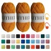 KITHED Cotton YarnÔºå10.5ozÔºå526yardÔºå3 Pack ÔºåSoft Yarn for Crocheting and Knitting