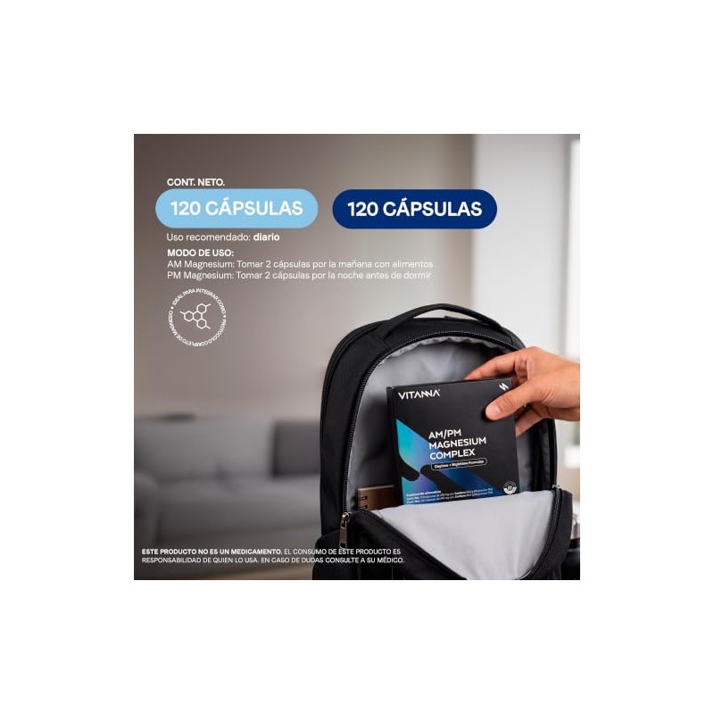 VITANNA® Magnesio AM + PM Malato, Citrato, Bisglicinato