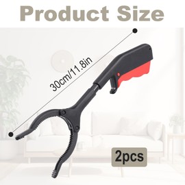 tiyiyok Pack of 2 garbage tongs, grabber for seniors, easy picking up of items and avoiding direct contact with waste, safety and health