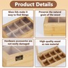 Qinpufu Wooden Washi Tape Organizer Box with Clear Lid –
