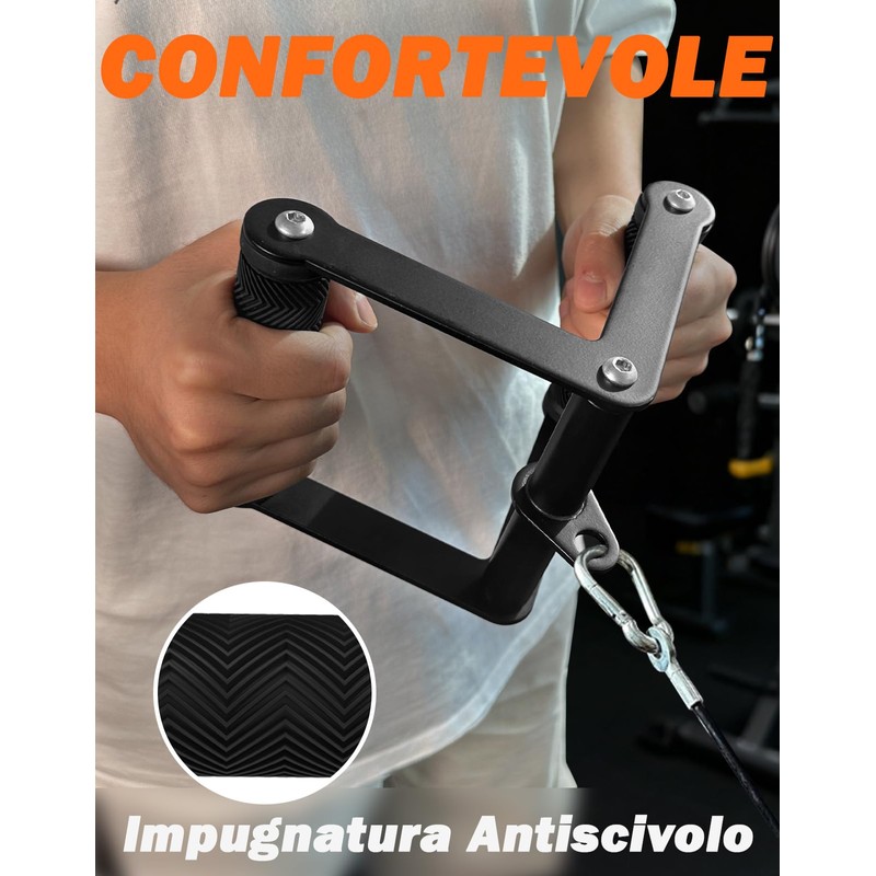 Fitarc Maniglia Double D Accessori Cavi per Palestra, Accessorio V‑Bar
