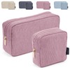 MAGEFY 2 Pcs Small Makeup Bag for Handbag, Corduroy Make