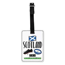 Gift Base Rugby Scotland Visual Luggage Tag with Black Strap