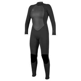 O'Neill Women's Reactor-2 3/2mm Back Zip Full Wetsuit, Black/Black, 8T