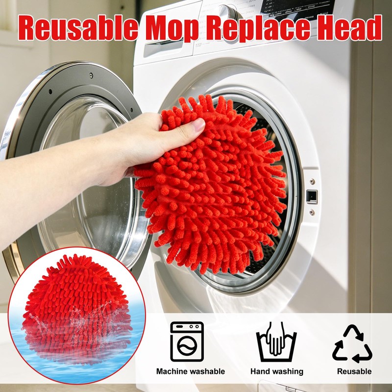 Aruihm 4 Pack Chenille Mop Head Replacements for Ocedar Mop