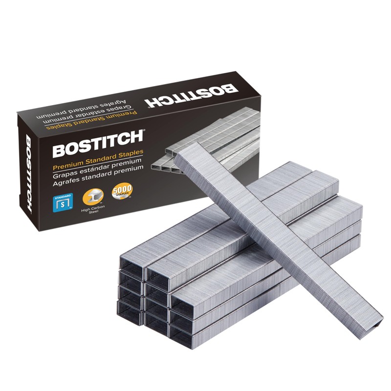 Bostitch Office Premium Standard Staples, 1/4" Full Strip, Box of
