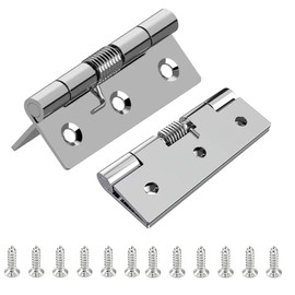 2Pcs Self-Opening Spring Hinges,Self-Closing Spring Door Hinges, Automatic Closing Hinges for Invisible Doors (3 Inch)