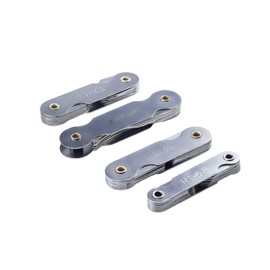 Set of 4 Radius Gauge Measuring Tool, Alloy Radius Gauge Set, Stainless Steel Fillet Gage Concave Convex Gauge, Arc Radius Gauge Replacement R1-6.5/R7-14.5/R15-25/R26-80 for Concave and Convex