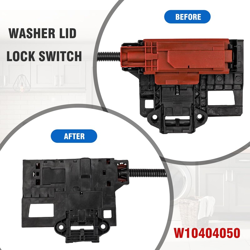 BENEGO W10404050 W10238287 Washer Lid Lock Latch Switch Assembly for