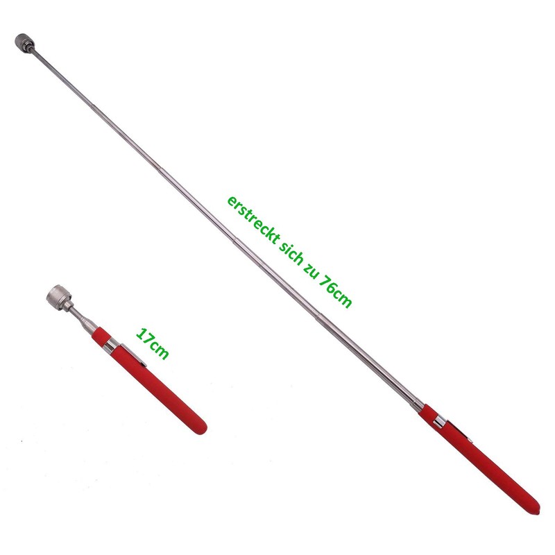 Telescopic magnetic lifter, 4.5 kg magnetic rod, telescope, 76 cm,