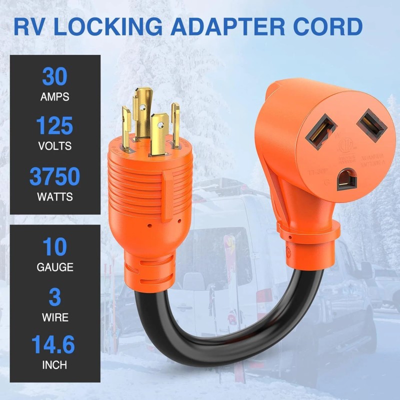 Nilight RV Generator Adapter Cord 30 Amp to 30Amp 4