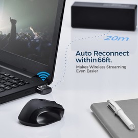 CGZZ Bluetooth 5.0 Adapter, Bluetooth Adapter PC, Bluetooth Dongle, Plug and Play, for PC Desktop Laptop, Supports Windows 10/8.1/8/7, Linux