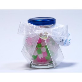 HOSHINOUTAGE Konpeito Japanese Star Sugar Candy Round Glass Bottle (Sakura)