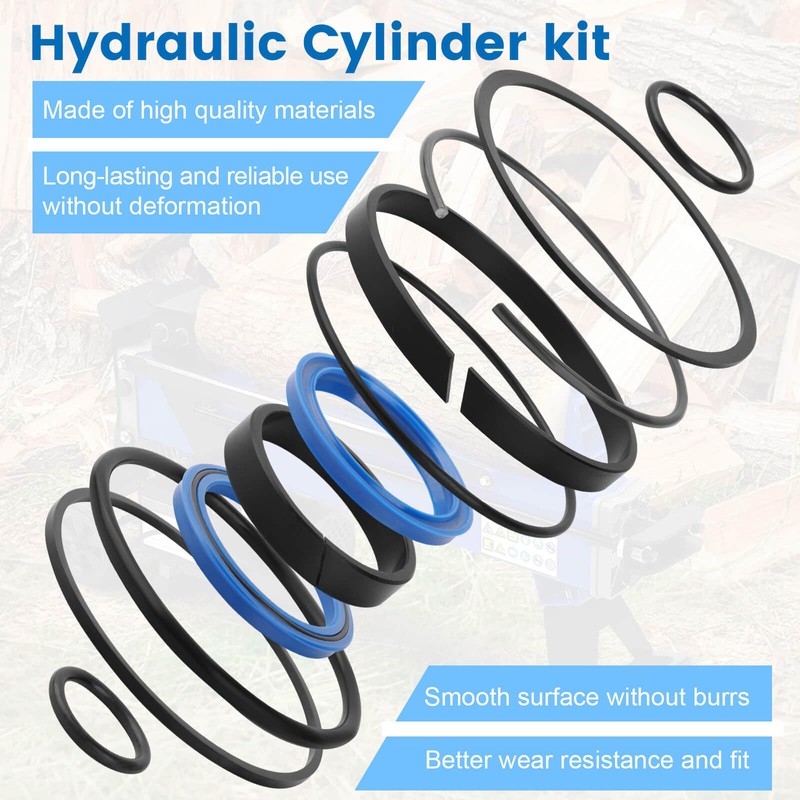 Hydraulic Log Splitter Cylinder Rebuild Seal Kit for 4.5" Bore