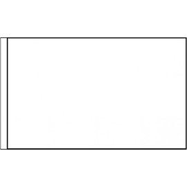 5FT X 3FT WHITE PLAIN UNPRINTED FLAG by Top Brand