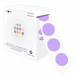 PARLAIM 3/4 Inch Round Permanent Adhesive Color-Code Dot Stickers,1000 Stickers Roll dots Label Dispenser Box Circle Stickers Labels (Lavender)