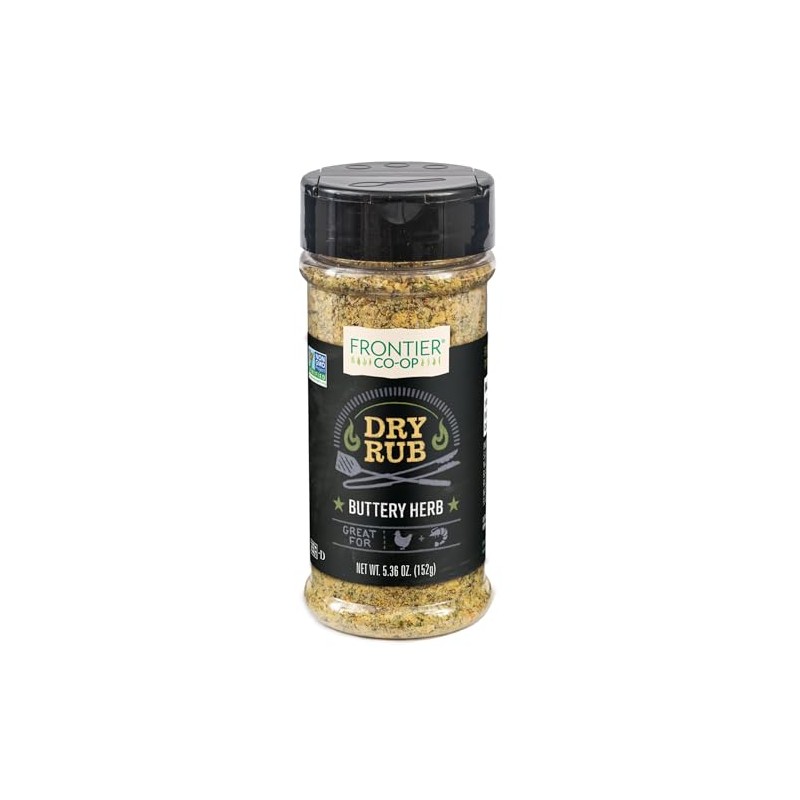 Frontier Buttery Herb Dry Rub, 5.36 Ounce