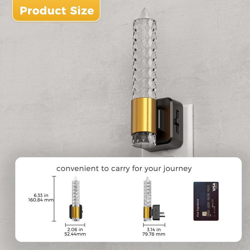 L LOHAS LED Night Light, Amber Candle Night Lights Plug