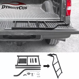DYso Fits Pickup Truck Rear Bed Heavy Duty Foldable Tailgate Ladder Step Universal