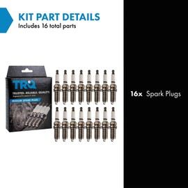 TRQ Iridium Spark Plugs Engine Tune Up Ignition Kit 16 Piece Set