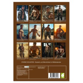 STARKE SOLDATEN - Muskeln und Männlichkeit im Militärkalender (Wandkalender 2026 DIN A4 hoch), CALVENDO Monatskalender: Muskulöse, sexy Soldaten in ... Männlichkeit in jedem Bild (CALVENDO Erotik)