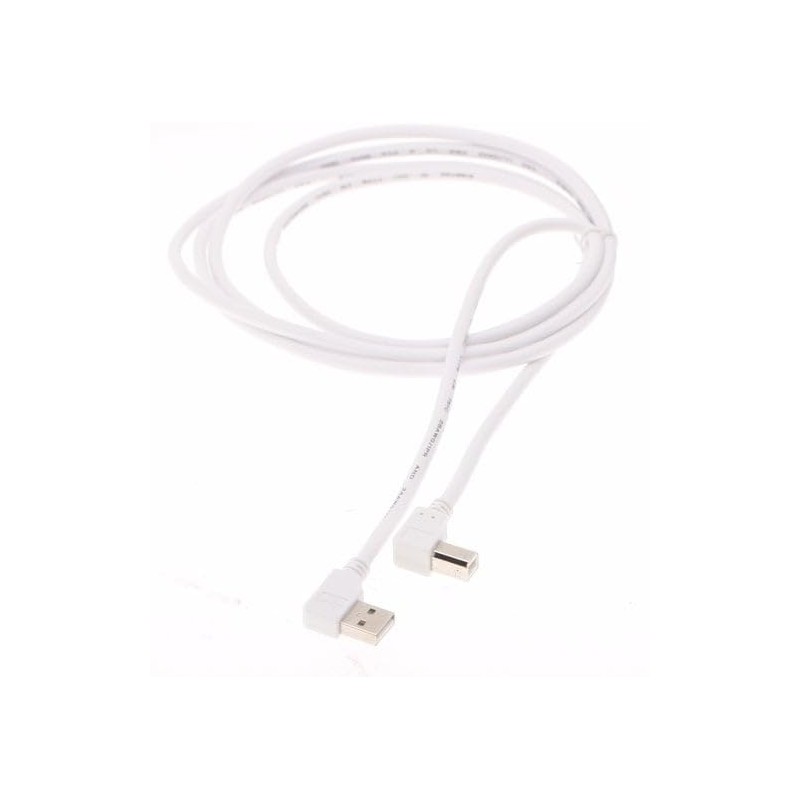 USBGear Cablemax 6ft. White USB 2.0 Cable A Left Angle