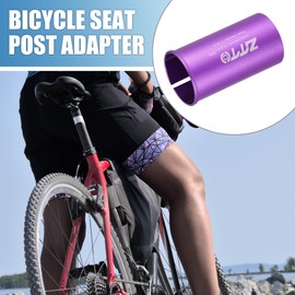 A ABSOPRO Bicycle Seat Post Adapter 30.9mm 1.22" ID 31.6mm 1.24" OD Purple