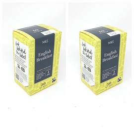 M&S Fairtrade English Breakfast 50 Tea Bags 125g- 2 Pack in a Premier Life Store Box
