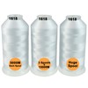 New brothread Set of 3 White Colors Polyester Machine Embroidery