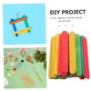 DOITOOL 50pcs Jumbo Popsicle Sticks for Crafts Colorful Crafting Sticks