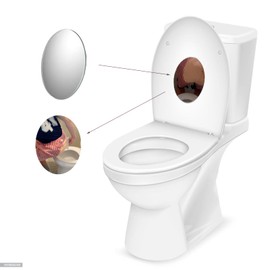 Toilet Mirror for Wiping Potty Training Kids Compact and Convenient Bathroom Mirror for Easy Viewing Shatterproof Fog-Free Design Ideal for Personal Grooming & Daily Use