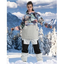 BSASB Womens Mens Ski Jackets Snowboard Coats Waterproof Windproof Pullover Jacket for Women Skiing Snowboarding Sports