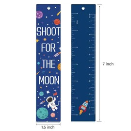Space Theme Bookmark Planet Rocket Spaceship Theme Bookmark Inspirational Quotations Bookmark Space Party Card Favorite Student Children Adult Encouragement (50PCS)