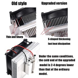 Mini Air Conditioner DC 12V Small Fish Tank Cold Water Cooling kit DIY Thermoelectric Peltier Refrigeration Heatsink Module kit Thermoelectric Cooler Peltier Water Cooling System for Car Electronic