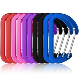 GGXZHT Pack of 10 Mini Carabiner Hooks Small 5 cm Aluminium Small Carabiner Colourful with Snap Hooks Stainless Steel for Hiking, Camping, Fishing, Backpack Belt, Key Ring & Outdoor Sports, Fishing 5