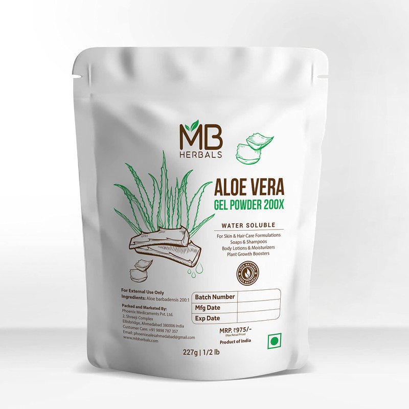 MB Herbals Aloe Vera Gel Powder 200X | 8 oz