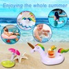 XIMISHOP 12pack Inflatable Drink Holder,Inflatable Cup Pool Drink Holder Floats