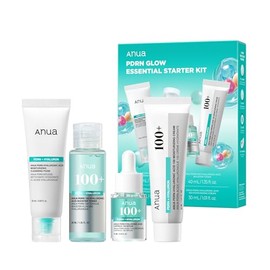 Anua Salmon DNA PDRN Glow Essential Starter Kit Kit de cuidado de la piel de ácido hialurónico, rutina de piel de vidrio con limpiador reafirmante e h