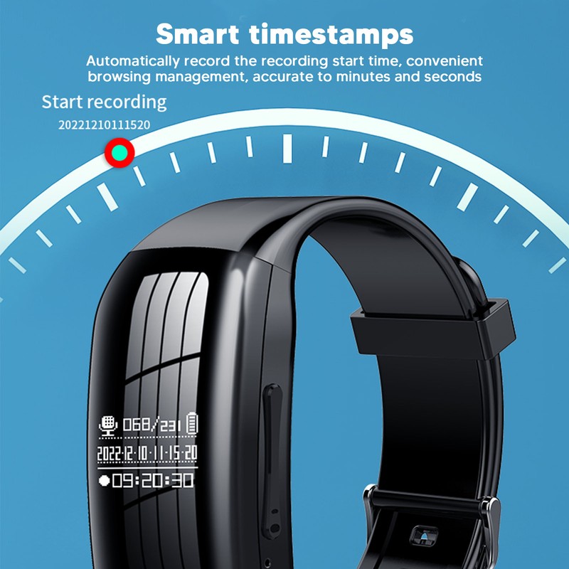 Digital Voice Recorder Watch HD Noise Reduction Voice Activated Recorder
