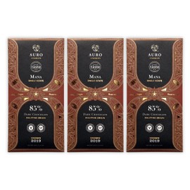 Auro Reserve Mana Single Estate 85% Dark Chocolate 3 Pack - Filipino Chocolate - Premium, Made At Origin, Direct Trade, Bean-to-Bar, Woman Owned, BIPOC Owned - Vegan, Gluten-Free, Halal - Bundle