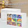 2Pcs Mini Plastic Drawer Organiser, Desk Storage Organizer with 9