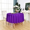 KAIPHO Purple Round Tablecloth Waterproof Stain Resistant Wrinkle Free Table