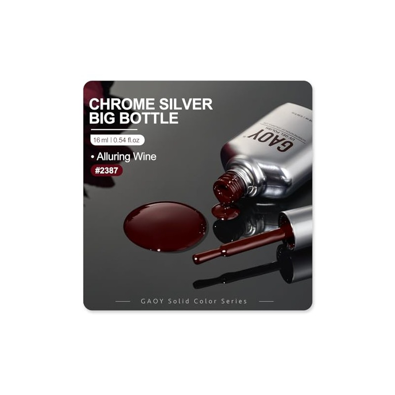 GAOY- Esmalte de uñas en gel rojo oscuro, 16 ml,