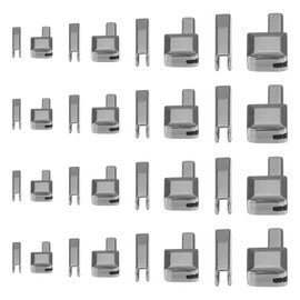 sourcing map Set of 4 Zip Repair Kit Holder Box and Insert Pin #3#5#8#10 Metal Slider for Bags Coats Open Zips Change (Metallic Black)