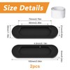 MOROBOR Self-Stick Oval Sliding Door Pulls, 2pcs Aluminum Alloy Flush